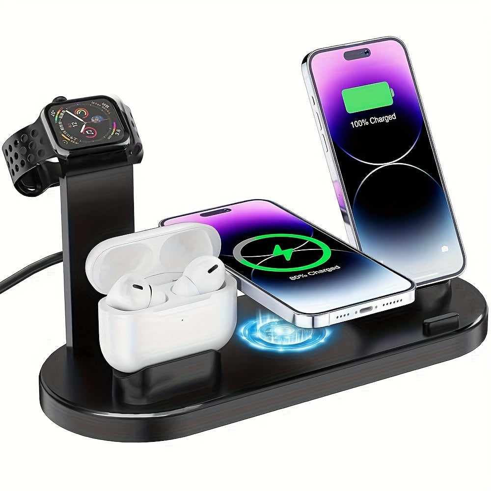 Cargador inalámbrico de carga rápida adecuado para iPhone/iWatch/AirPods