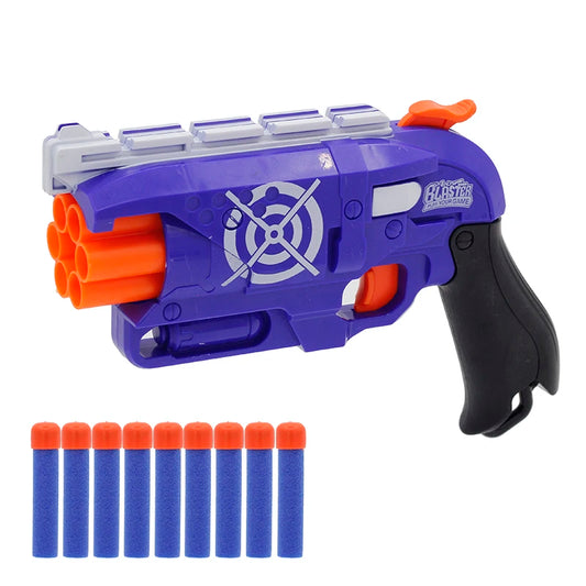 Nuevo modelo, manual, revólver de 6 disparos, pistola de balas blandas, juego para pistolas de juguete Nerf, pistola de dardos, juguetes para niños