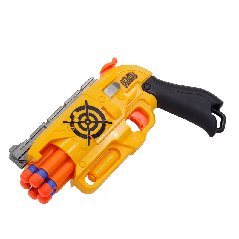 Nuevo modelo, manual, revólver de 6 disparos, pistola de balas blandas, juego para pistolas de juguete Nerf, pistola de dardos, juguetes para niños