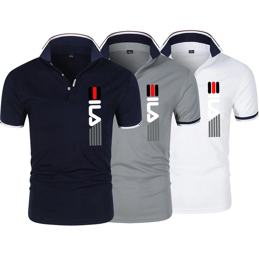 Polo de solapa antipilling para hombre