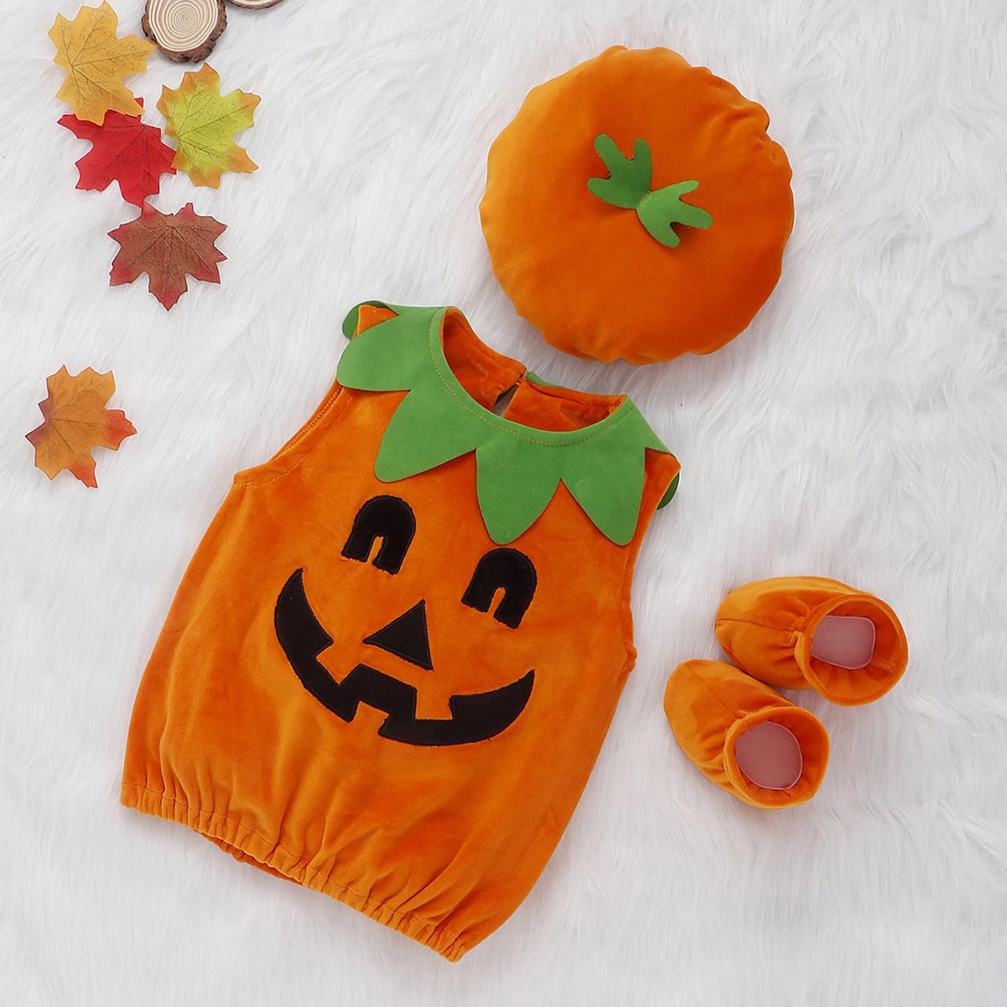 Disfraz de calabaza de Halloween para niños, sombrero de cosplay para bebés, niñas y niños, ropa de actuación escénica para fiestas navideñas, traje, regalos