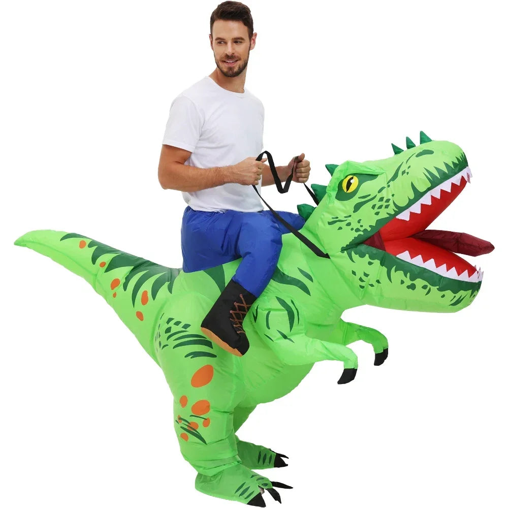 Disfraz de dinosaurio inflable para adultos, divertido disfraz de dinosaurio inflable para hombres y mujeres, para Halloween, Purim, carnaval, fiesta de disfraces