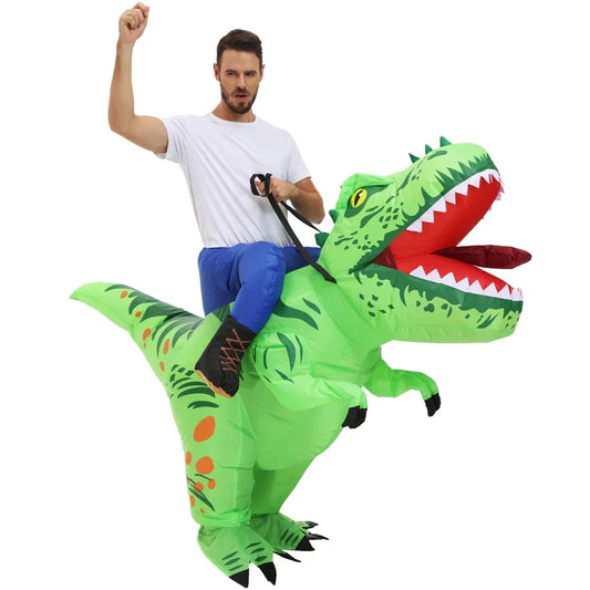 Disfraz de dinosaurio inflable para adultos, divertido disfraz de dinosaurio inflable para hombres y mujeres, para Halloween, Purim, carnaval, fiesta de disfraces