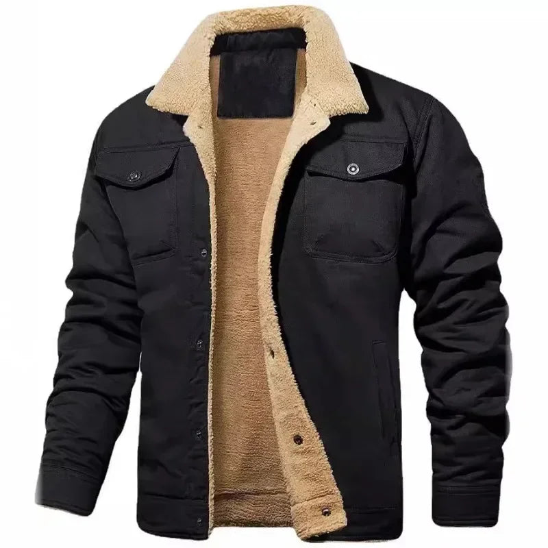 Chaqueta de 7 colores para hombre, nueva chaqueta de otoño/invierno con mono de algodón de terciopelo, chaqueta de moda informal