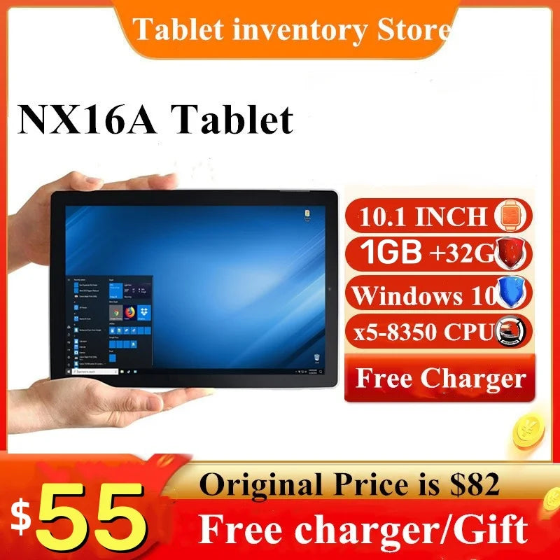 Tablet PC NX16A con doble cámara, WIFI, 5000 mAh, cuatro núcleos, pantalla IPS de 1280 x 800, procesador X5-Z8350 de 10,1 pulgadas y Windows 10