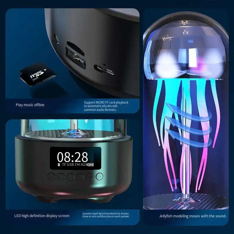 New Creative Jellyfish Luminescent Bluetooth Sound Portable Stereoscopic Breathing Light Intelligent Bluetooth Speaker