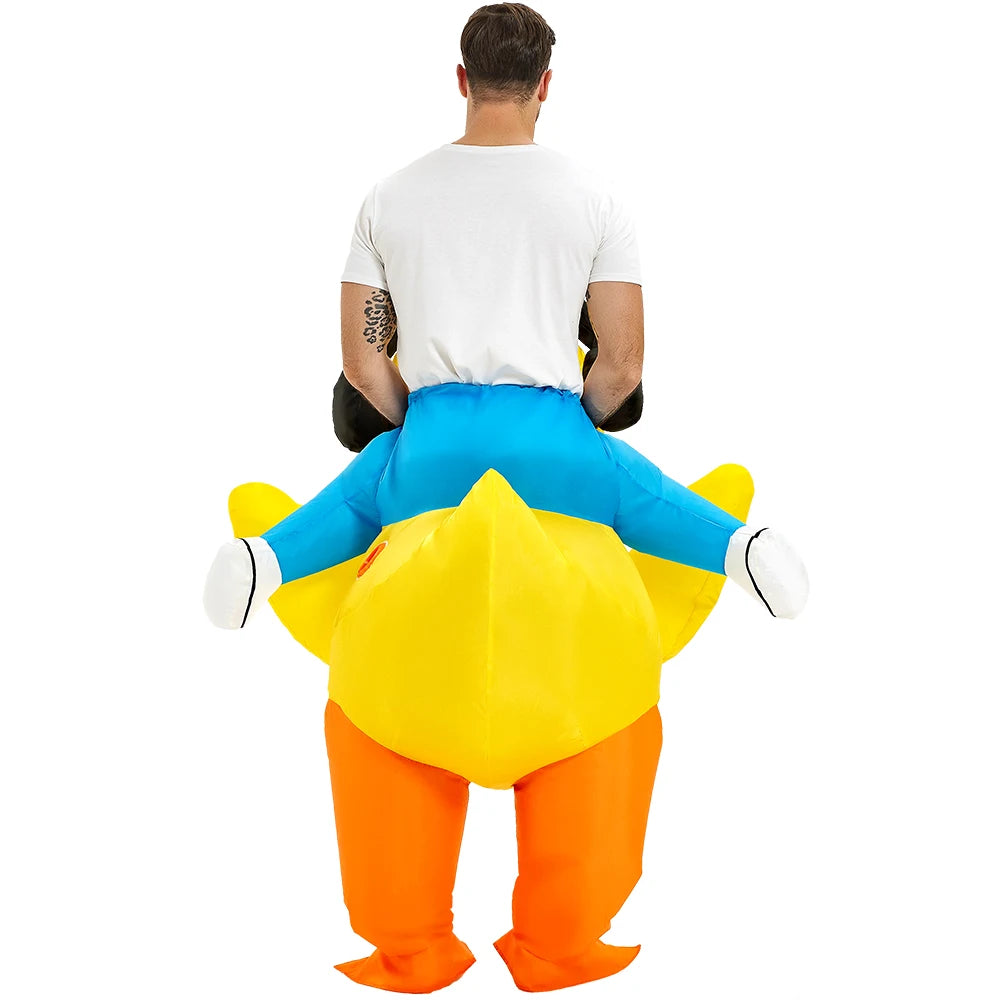 Disfraz inflable para adultos, divertido disfraz inflable de pato y pollo para Halloween, carnaval, disfraz de mascota de animal para hombres y mujeres