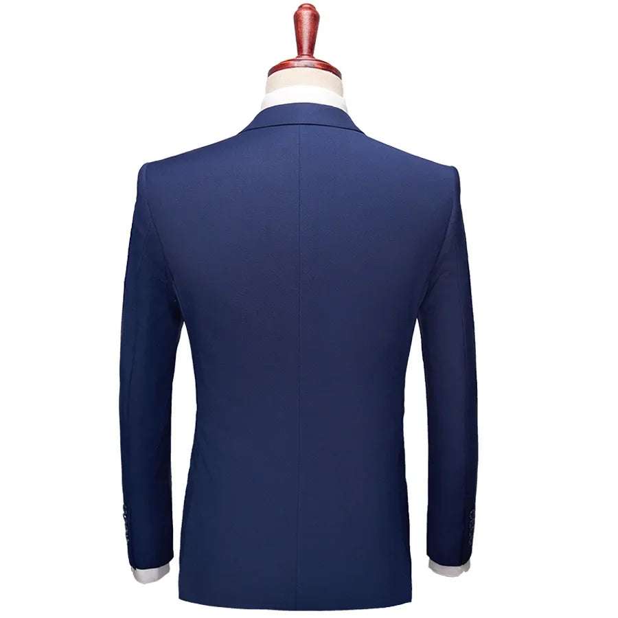 Blazers para hombre, traje de boda, 2 trajes, conjunto de 3 piezas, elegante chaqueta de lujo