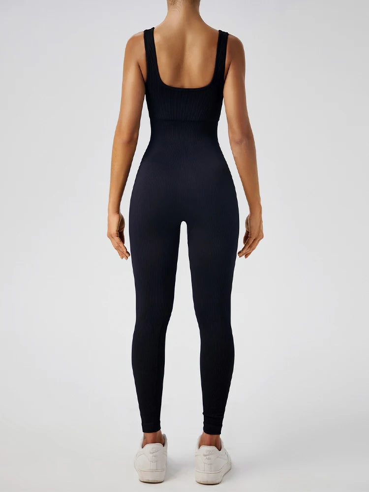 Conjunto de chándal de mujer, conjunto de yoga, monos de yoga, mono de entrenamiento de una pieza de manga larga, ropa deportiva, conjunto de gimnasio, ropa de entrenamiento para mujer