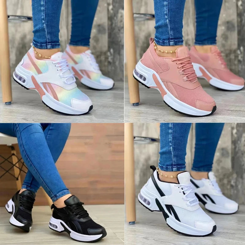 Zapatillas de deporte para mujer Zapatillas de running para mujer Zapatillas de deporte para mujer transpirables de malla Zapatillas de tenis Zapatillas de deporte casuales para mujer