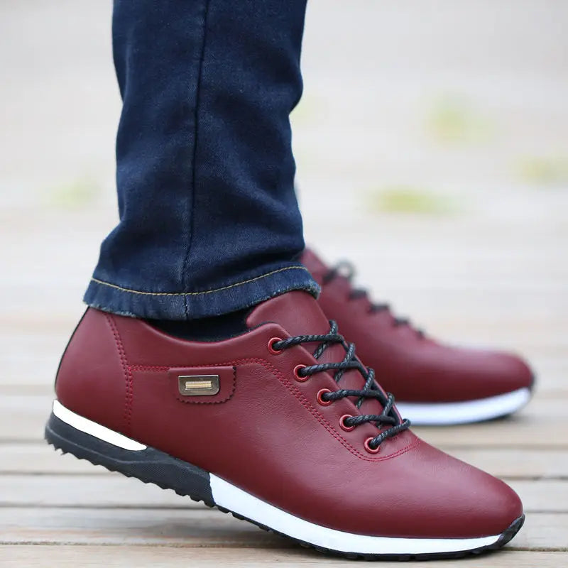 Zapatos casuales de negocios de cuero  para hombre, zapatillas transpirables para exteriores, mocasines de moda para hombre, calzado para caminar, tenis femeninos