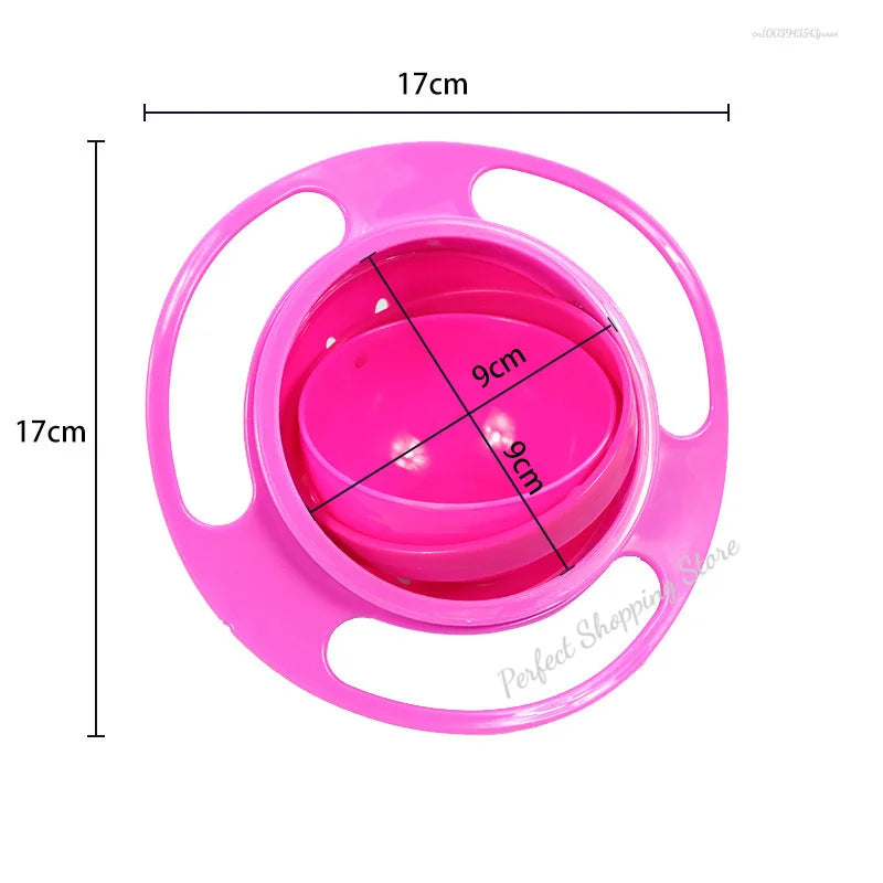 Cuenco universal para niños, diseño práctico, con equilibrio giratorio, novedoso, con forma de paraguas, giratorio 360 grados, a prueba de derrames, platos de alimentación sólidos