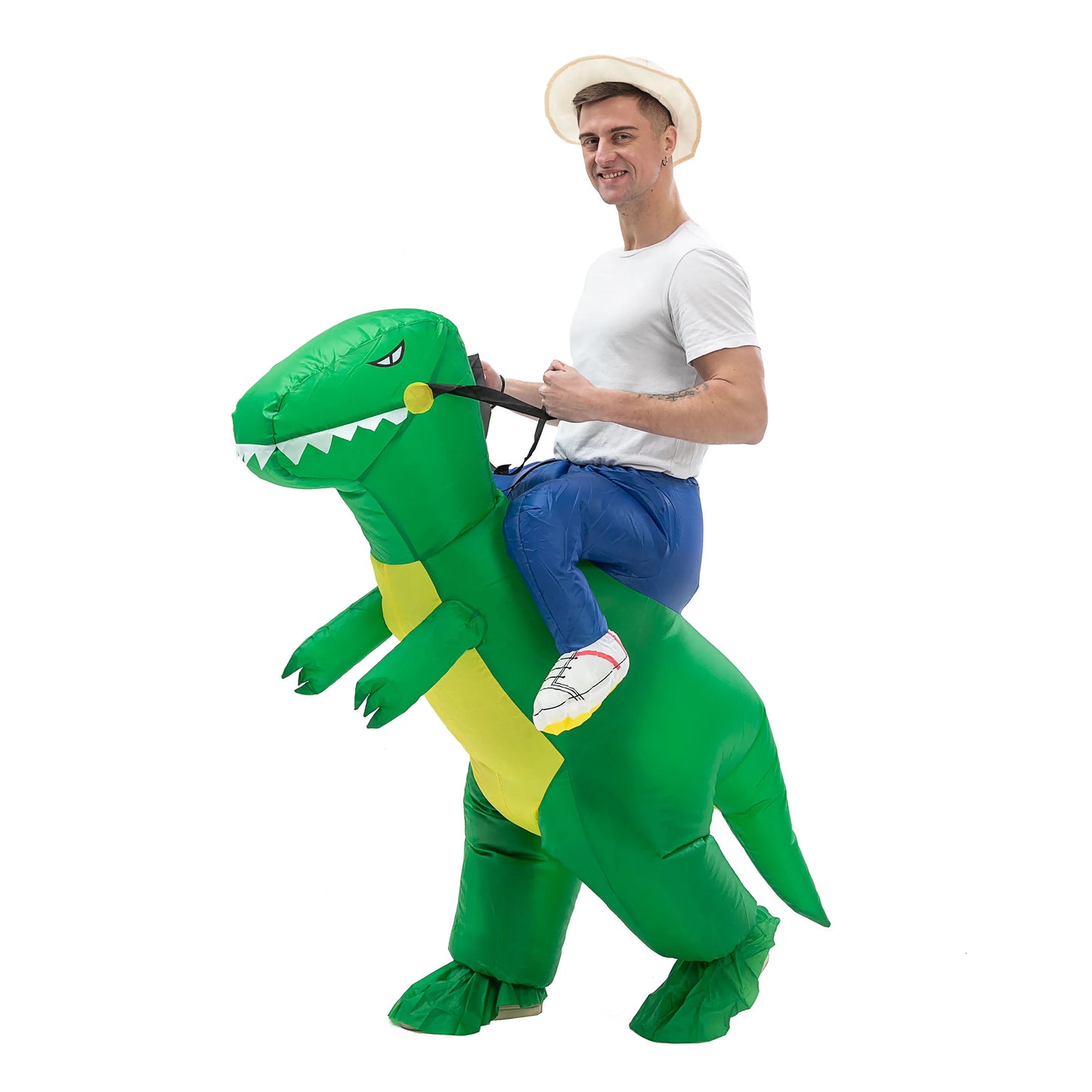 Disfraz inflable de dinosaurio para montar, disfraz divertido de dinosaurio para niñas, niños y adultos, Purim, Halloween