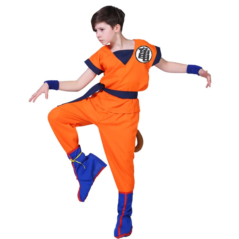 Disfraz de Goku de Halloween para niños, disfraz de tortuga para hombre, disfraz de anime para fiesta de actuación, disfraz de Demon Slayer