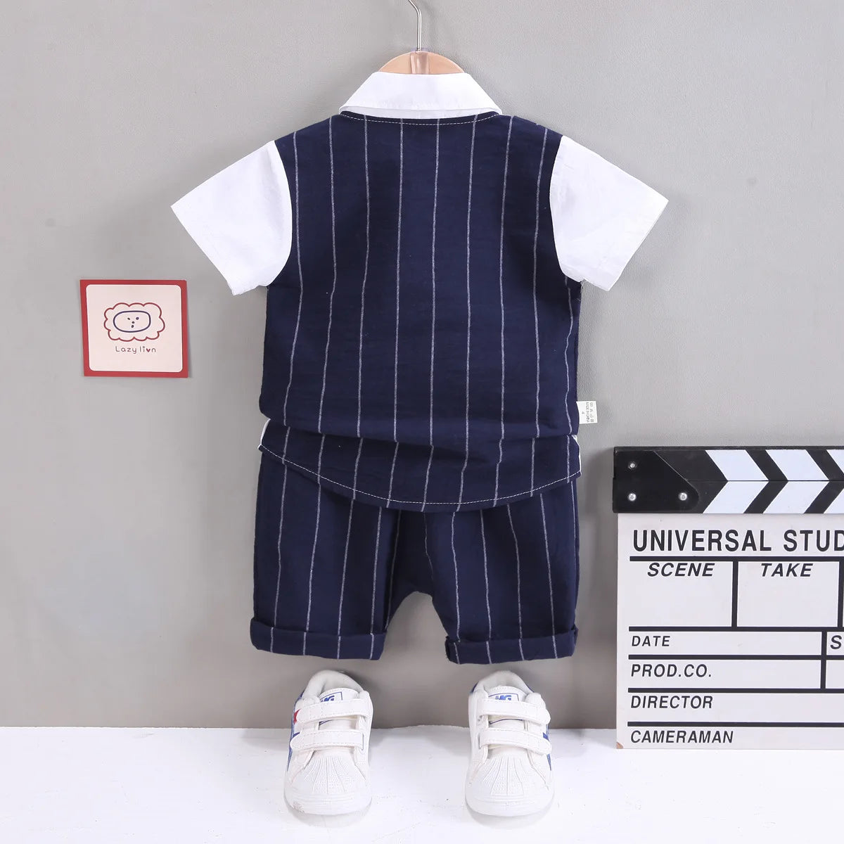 Conjuntos de ropa para bebés, vestido formal para niños, camisa de verano y pantalones cortos, trajes para niños de manga corta, ropa para fiesta de cumpleaños para niños pequeños