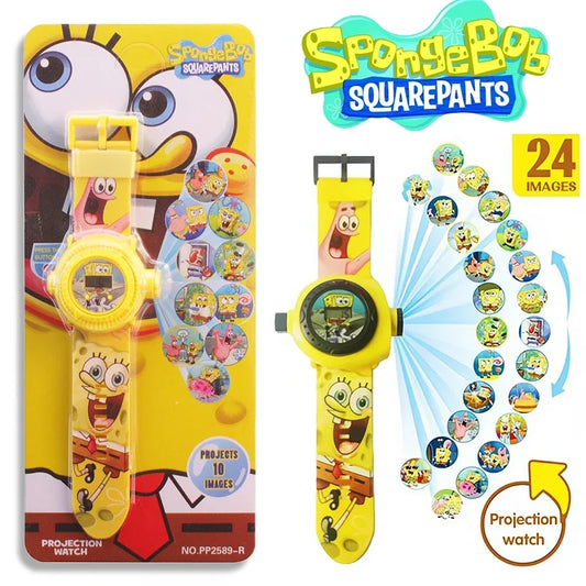 Bob Esponja - Reloj digital de proyección para niños, diseño de dibujos animados de anime, juguete creativo, regalo de cumpleaños