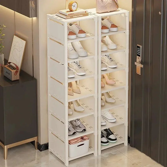 Organizador de zapatos de múltiples capas, organizador de zapatos, estante para ahorrar espacio para pared, estante apilable, armario de ahorro ajustable