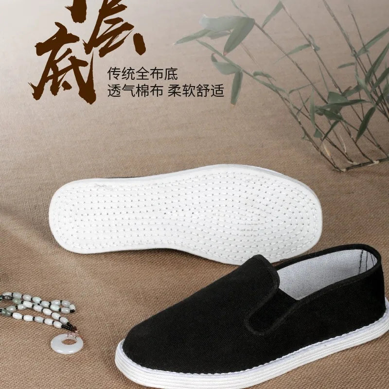 Zapatos de tela con suela suave y cómodos de mil capas de estilo antiguo de Beijing