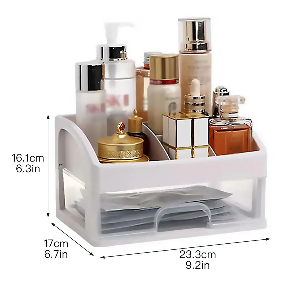 Estuche de maquillaje, contenedor de joyas, organizador de maquillaje, cajones, caja de almacenamiento de cosméticos de plástico, organizador de brochas de maquillaje