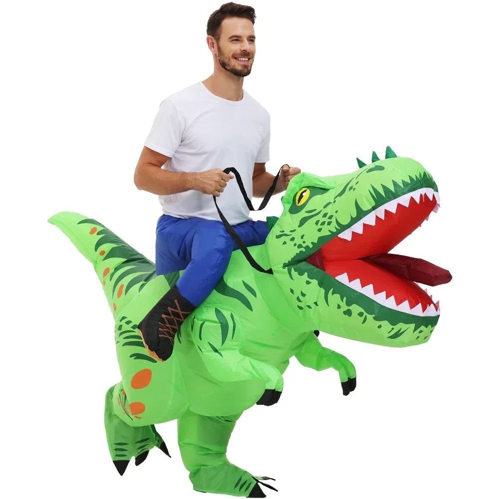 Disfraz de dinosaurio inflable para adultos, divertido disfraz de dinosaurio inflable para hombres y mujeres, para Halloween, Purim, carnaval, fiesta de disfraces