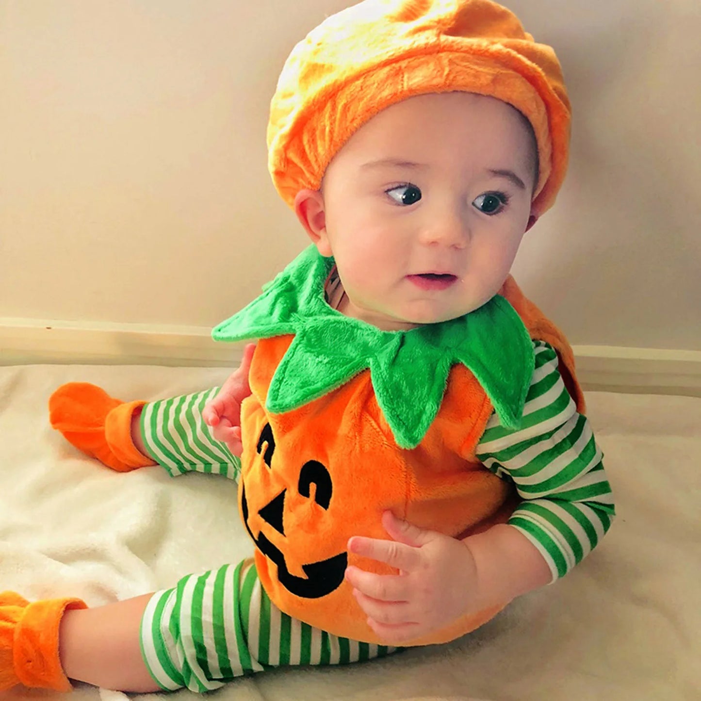 Disfraz de calabaza de Halloween para niños, sombrero de cosplay para bebés, niñas y niños, ropa de actuación escénica para fiestas navideñas, traje, regalos