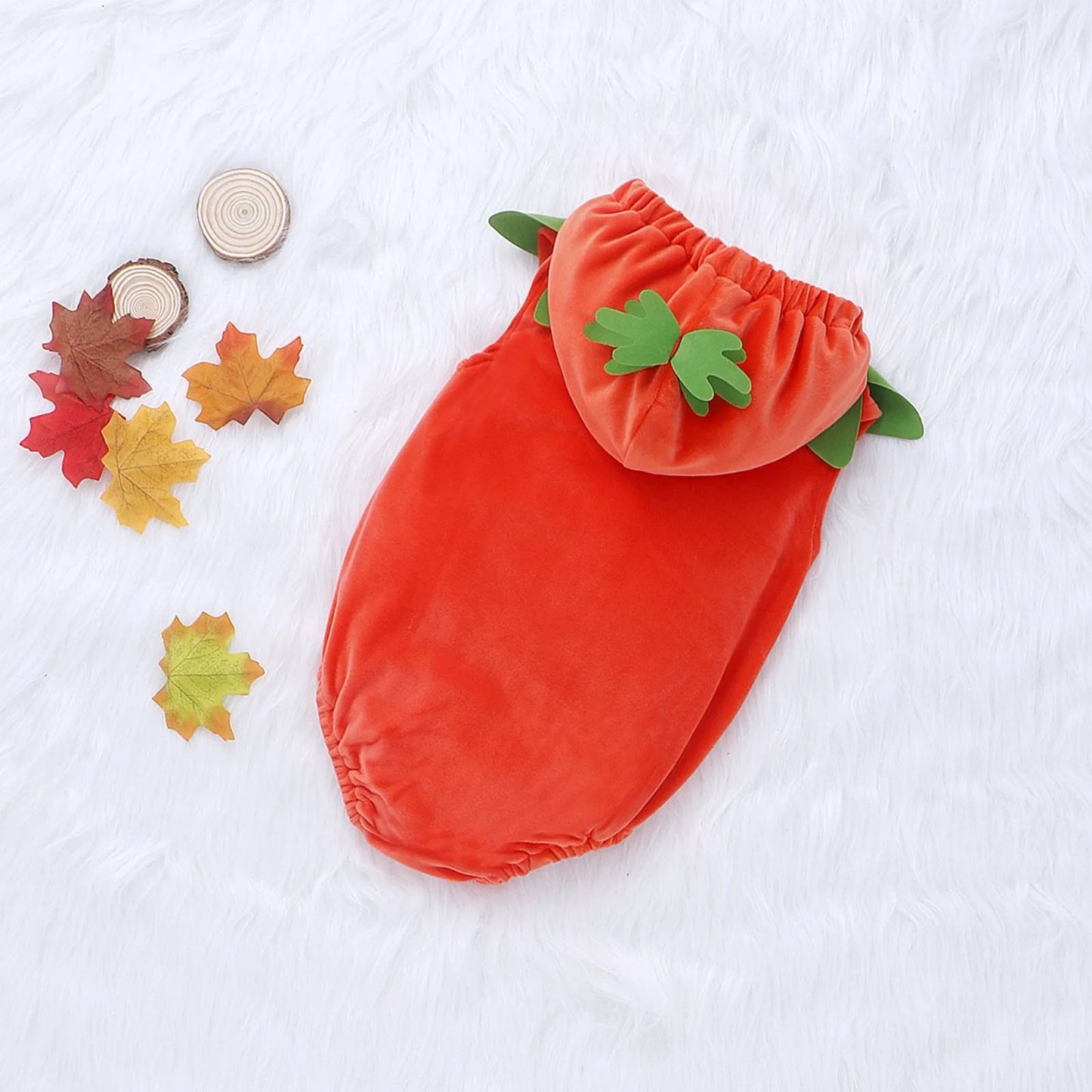 Halloween Costume For Infant Boys Girls Long-Sleeved Hood Jumpsuit Baby Party Cosplay Pumpkin Warm Soft Cotton Clothing