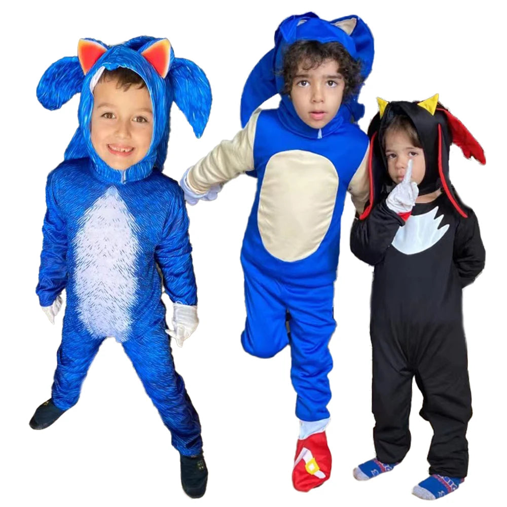 Disfraz de erizo de lujo para niños de Halloween, traje de cosplay, mono de dibujos animados, disfraz de juego de simulación, unisex