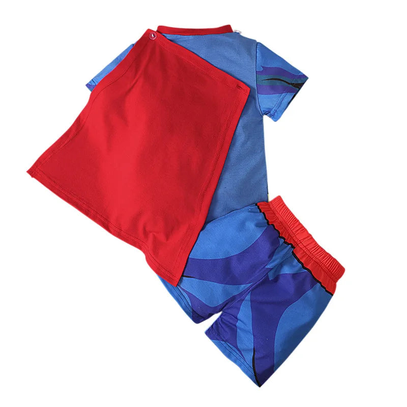 Conjunto de pijama de Spiderman para niños, superhéroe de Los Vengadores, Capitán América, ropa de casa para cosplay, camisetas, pantalones cortos, traje, ropa de dormir de Halloween