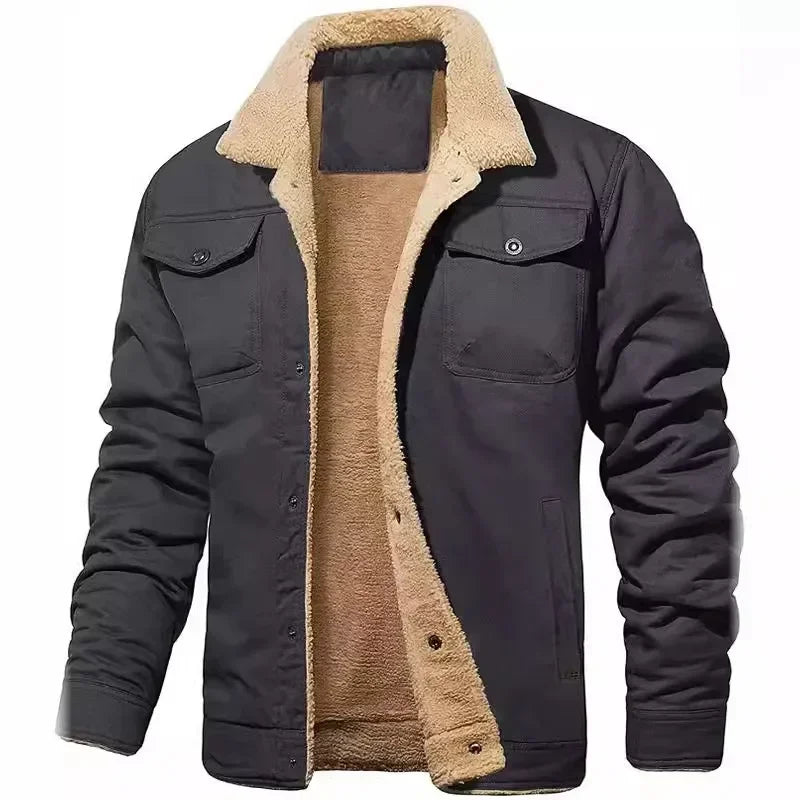 Chaqueta de 7 colores para hombre, nueva chaqueta de otoño/invierno con mono de algodón de terciopelo, chaqueta de moda informal