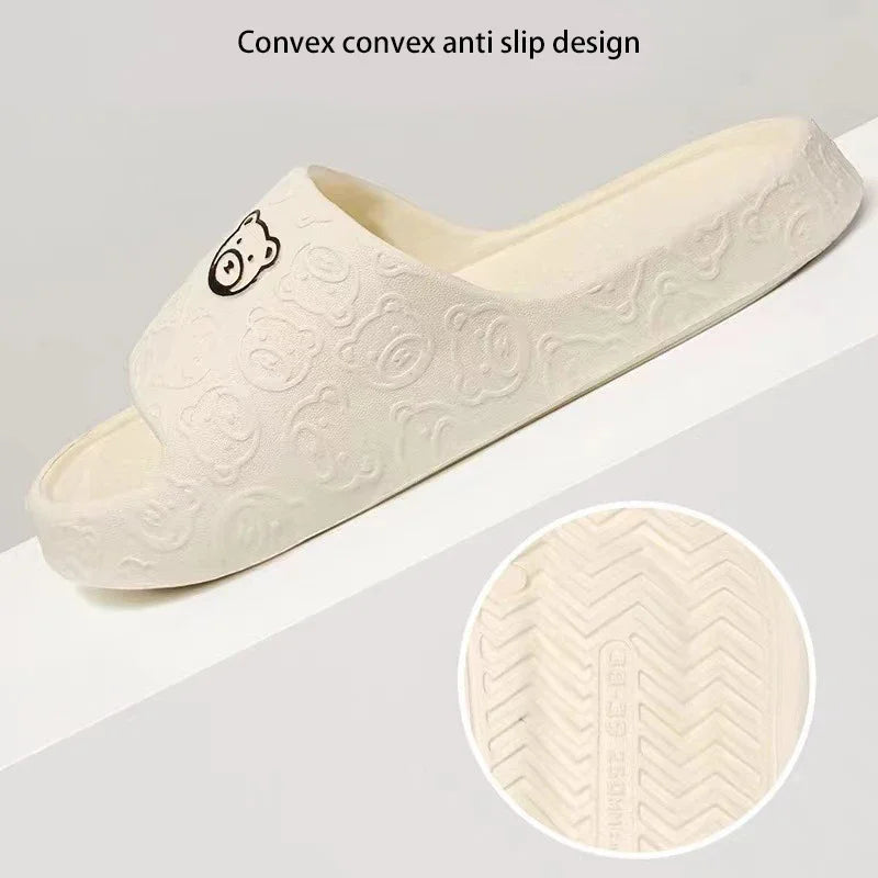 Sandalias de verano EVA para mujer, bonitas, antideslizantes, de goma, para exteriores e interiores, con suela suave y diseño de grafiti