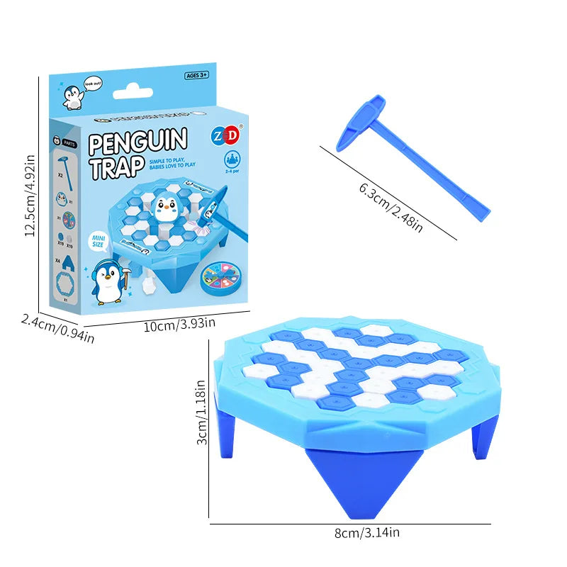 Mini juguetes para niños, pingüino, rana, pato, trampa para niños y niñas, juegos interactivos para romper el hielo, regalos divertidos