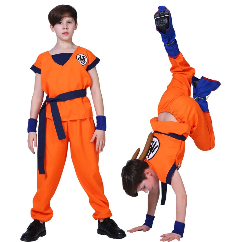 Disfraz de Goku de Halloween para niños, disfraz de tortuga para hombre, disfraz de anime para fiesta de actuación, disfraz de Demon Slayer