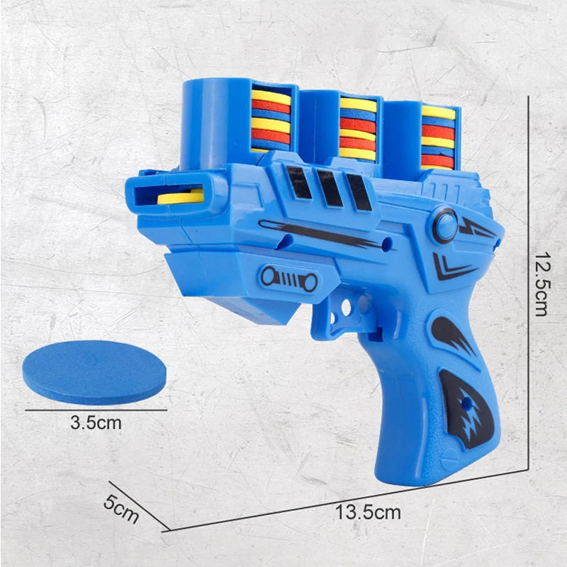 Pistola de juguete de bala blanda, pistola voladora para niños, juguete de seguridad, pistola lanzadora de discos de espuma EVA blanda, juegos de interacción entre padres e hijos