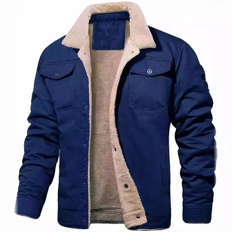 Chaqueta de 7 colores para hombre, nueva chaqueta de otoño/invierno con mono de algodón de terciopelo, chaqueta de moda informal