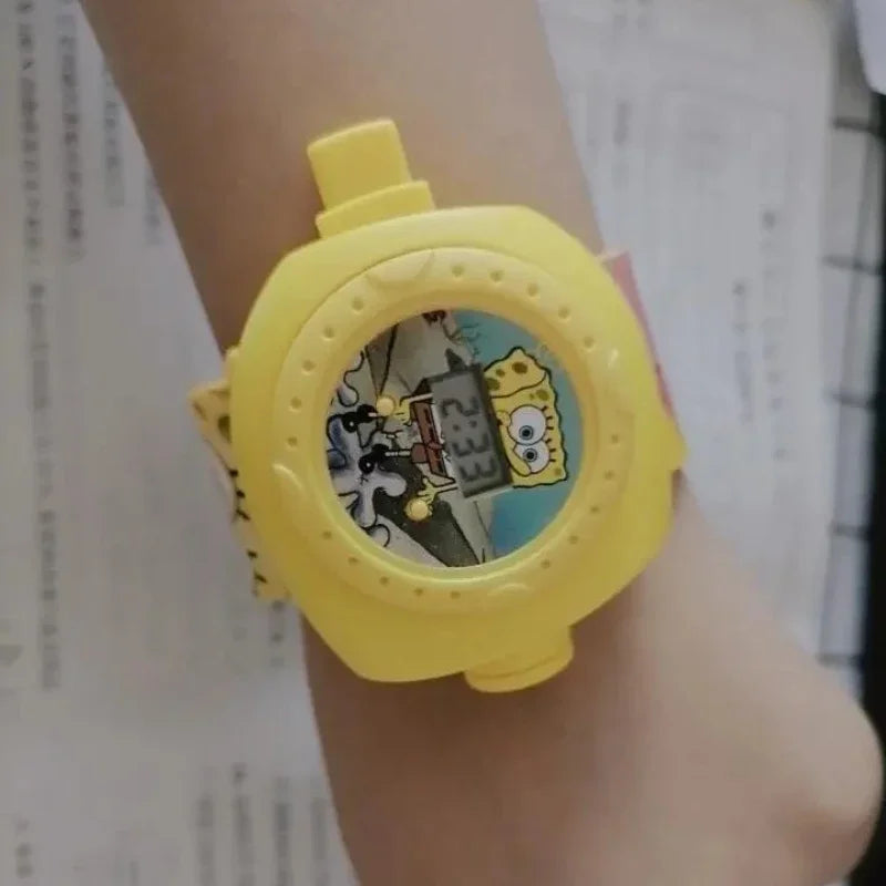 Bob Esponja - Reloj digital de proyección para niños, diseño de dibujos animados de anime, juguete creativo, regalo de cumpleaños