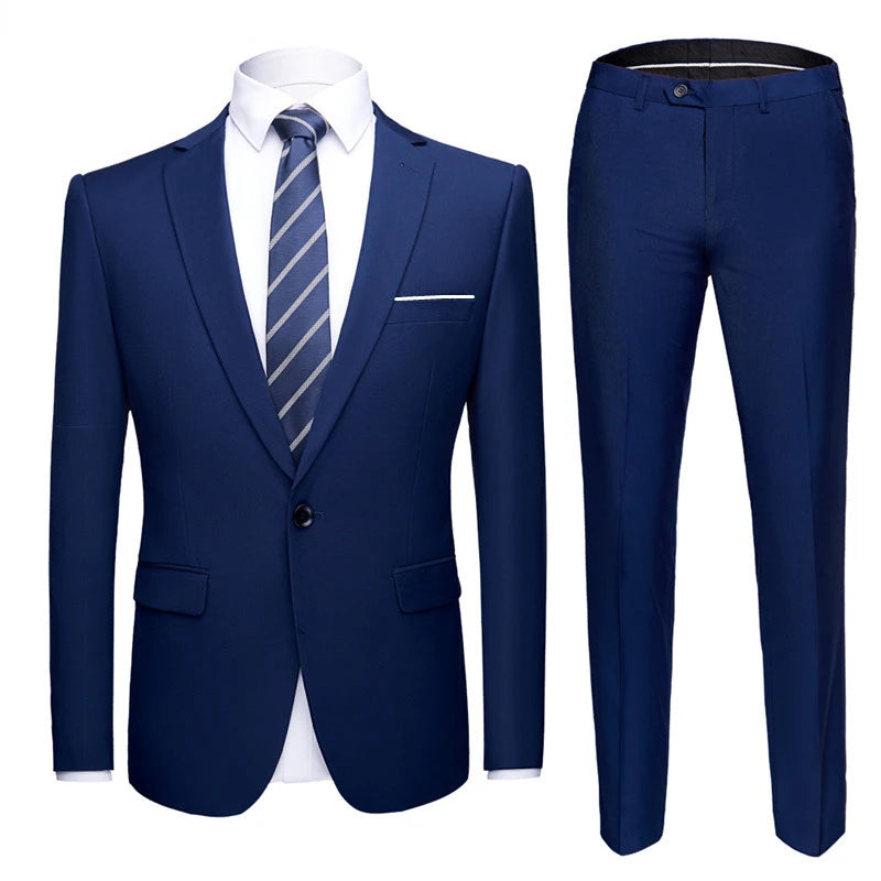 Blazers para hombre, traje de boda, 2 trajes, conjunto de 3 piezas, elegante chaqueta de lujo