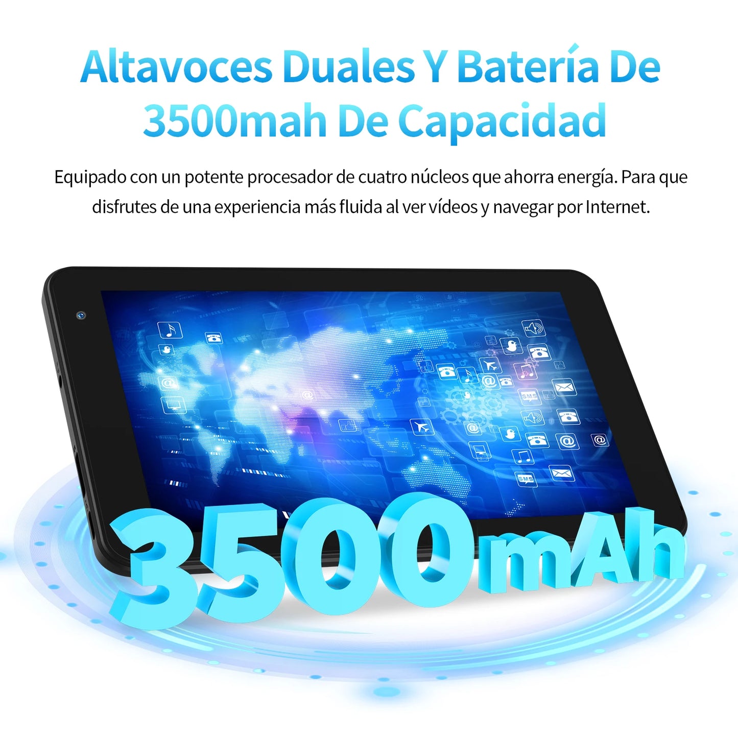 Tablet PC de 7 pulgadas, 32 GB, Android 11, procesador de cuatro núcleos, pantalla IPS HD, cámara dual, WiFi, con funda protectora de PU