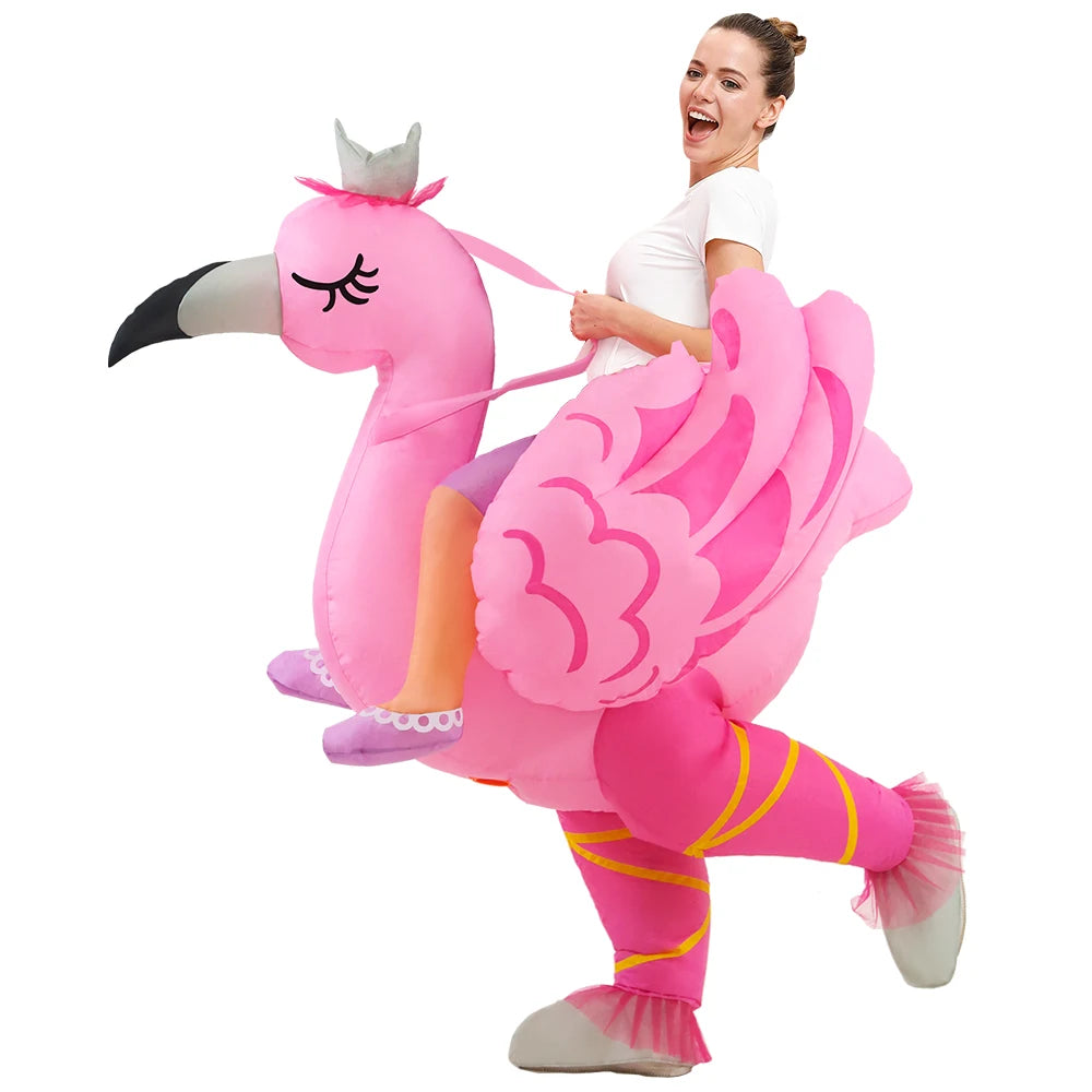 Disfraz inflable de gallo, flamenco y caballo para adultos, disfraz de anime, para carnaval, fiesta de Halloween, disfraces de cosplay para hombre y mujer