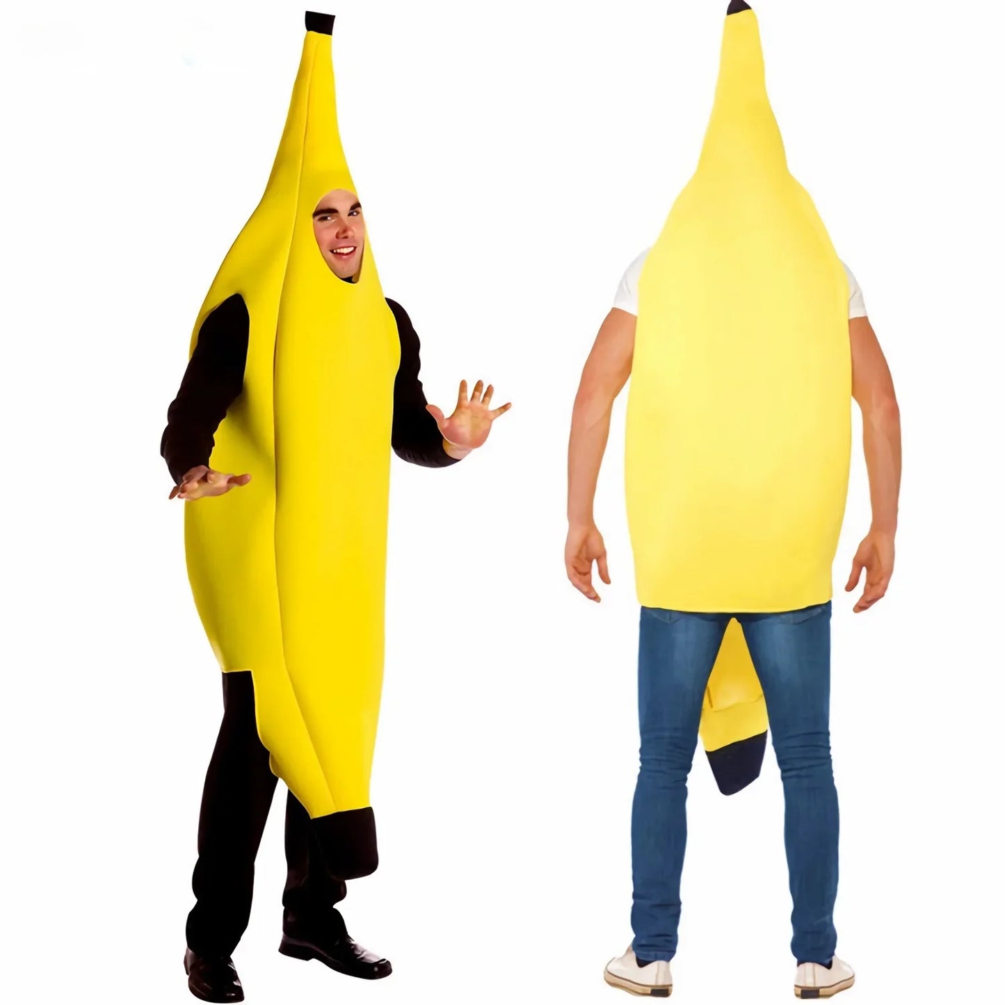 Disfraz divertido de fruta y verdura para adultos, disfraz de plátano para carnaval, fiesta de pareja, Purim, espectáculo en escena