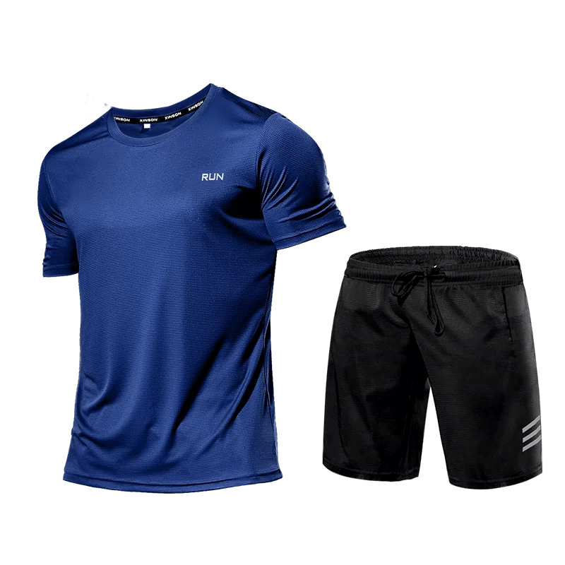 Conjunto de ropa deportiva para hombre, mallas deportivas, traje de entrenamiento, chándal para hombre, camiseta para correr, gimnasio, pantalones cortos, ropa deportiva