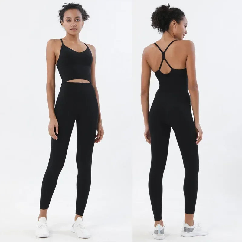 Conjuntos de dos piezas de sujetador y leggings deportivos Conjuntos para mujer Sensación desnuda Conjunto de fitness para mujer Ropa de entrenamiento Conjunto deportivo para mujer