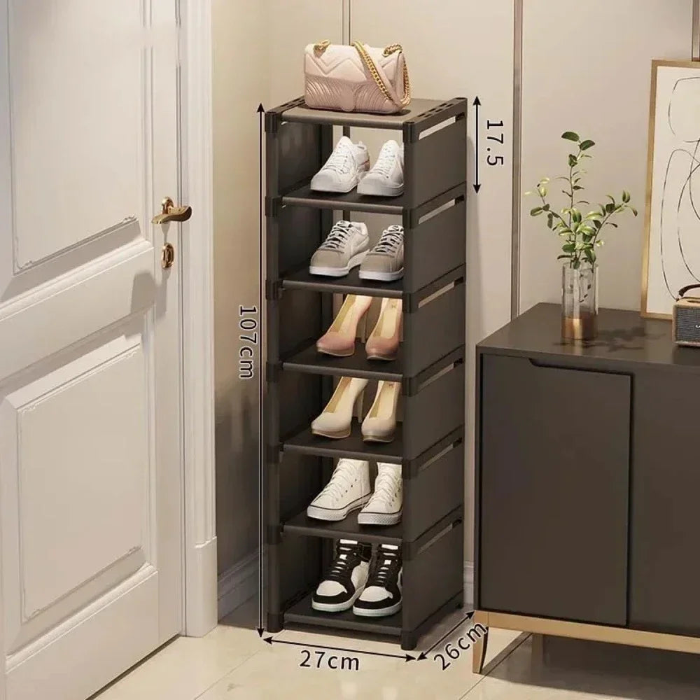 Organizador de zapatos de múltiples capas, organizador de zapatos, estante para ahorrar espacio para pared, estante apilable, armario de ahorro ajustable