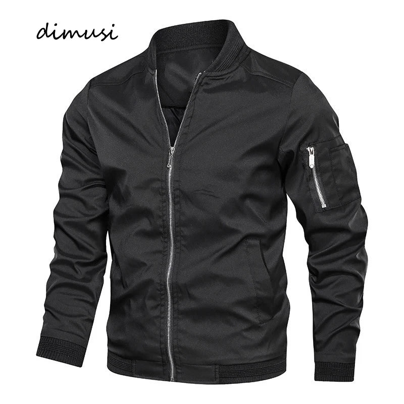 Chaqueta bomber de primavera y otoño para hombre, chaqueta ligera e informal para hombre, cortavientos deportivo, abrigo con cremallera y bolsillos, ropa