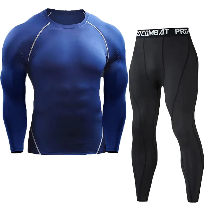 Conjunto de compresión para hombre, ropa deportiva para hombre, trajes de fitness para gimnasio, entrenamiento, jogging, mallas deportivas, ropa protectora, chándal para correr para hombre