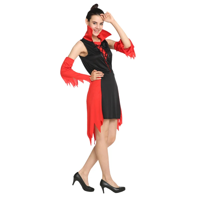 Disfraz de Halloween para mujer adulta, vestido de reina, bruja, Pascua, vampiro, novia, bruja de la muerte, disfraces de cosplay, vestidos de corte retro