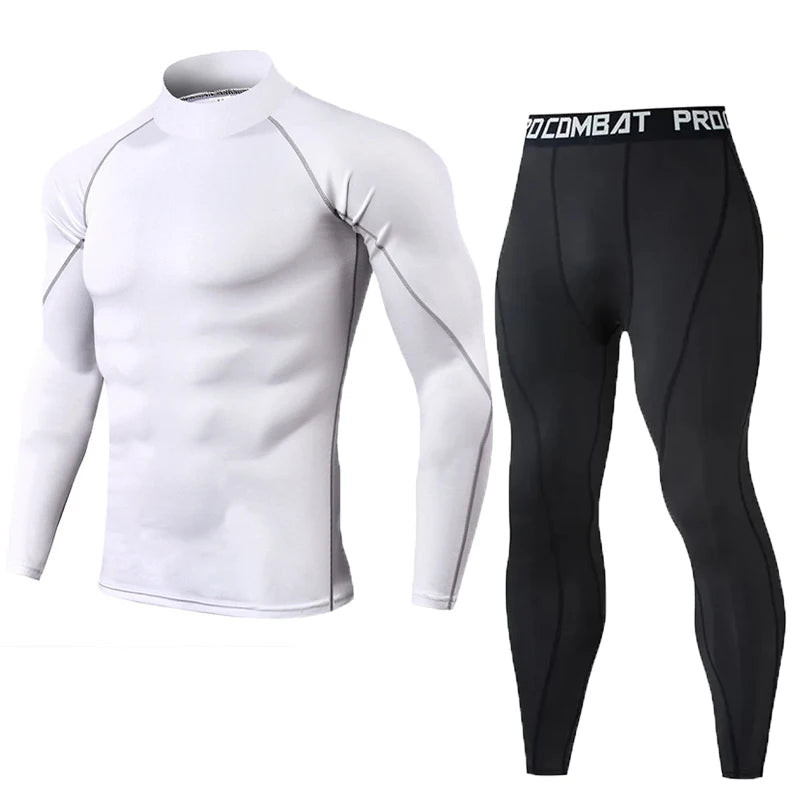 Conjunto de compresión para hombre, ropa deportiva para hombre, trajes de fitness para gimnasio, entrenamiento, jogging, mallas deportivas, ropa protectora, chándal para correr para hombre