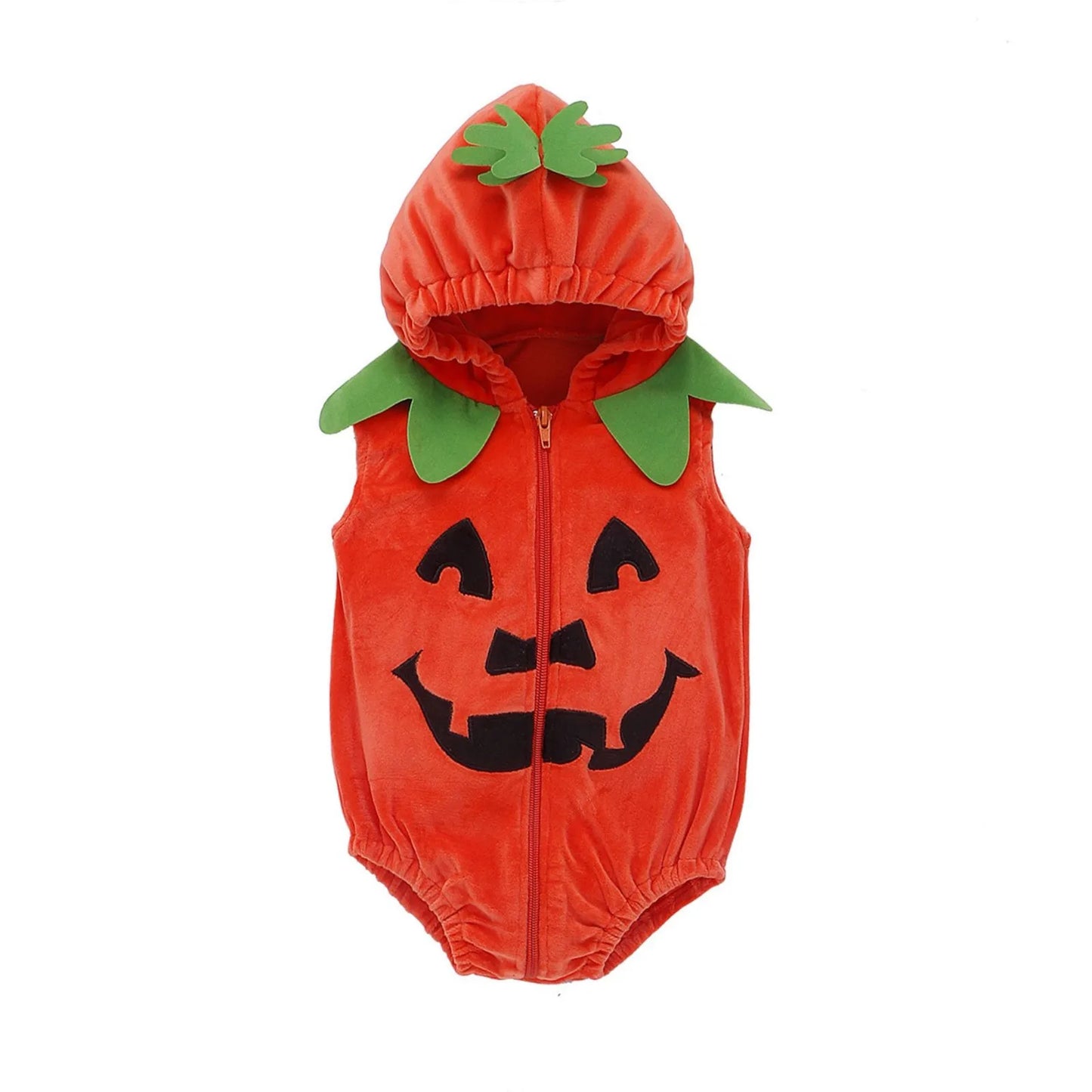 Halloween Costume For Infant Boys Girls Long-Sleeved Hood Jumpsuit Baby Party Cosplay Pumpkin Warm Soft Cotton Clothing