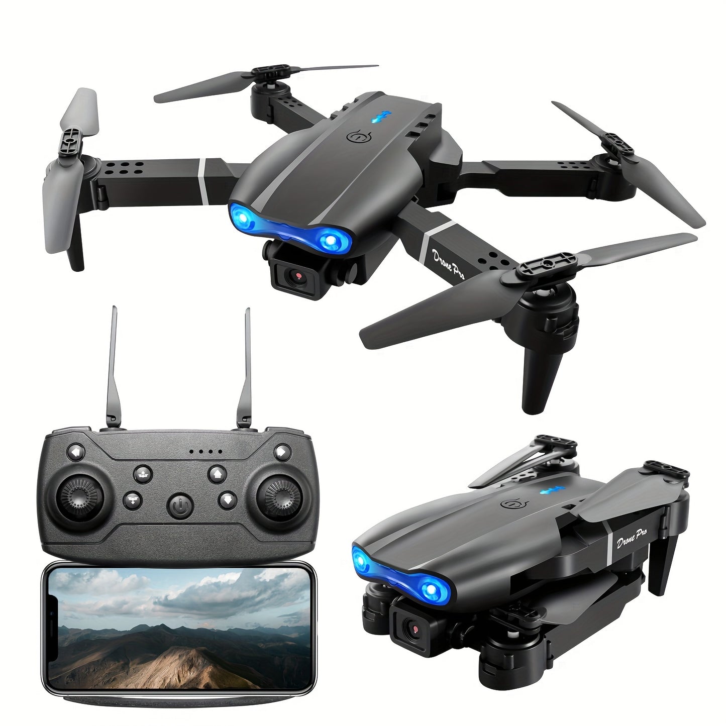 Nuevo dron RC profesional E99 K3, cuadricóptero RC plegable con cámara dual, juguete con control remoto y retención de altura, regalo de vacaciones, avión no tripulado económico para interiores y exteriores